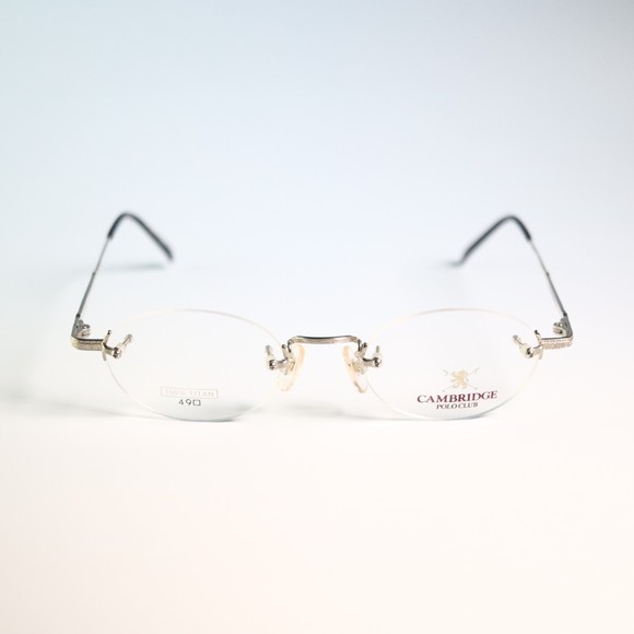 Cambridge Polo club 100% TITAN 49-20 138 rimless eyeglasses embossed pattern N13 - Picture 1 of 11